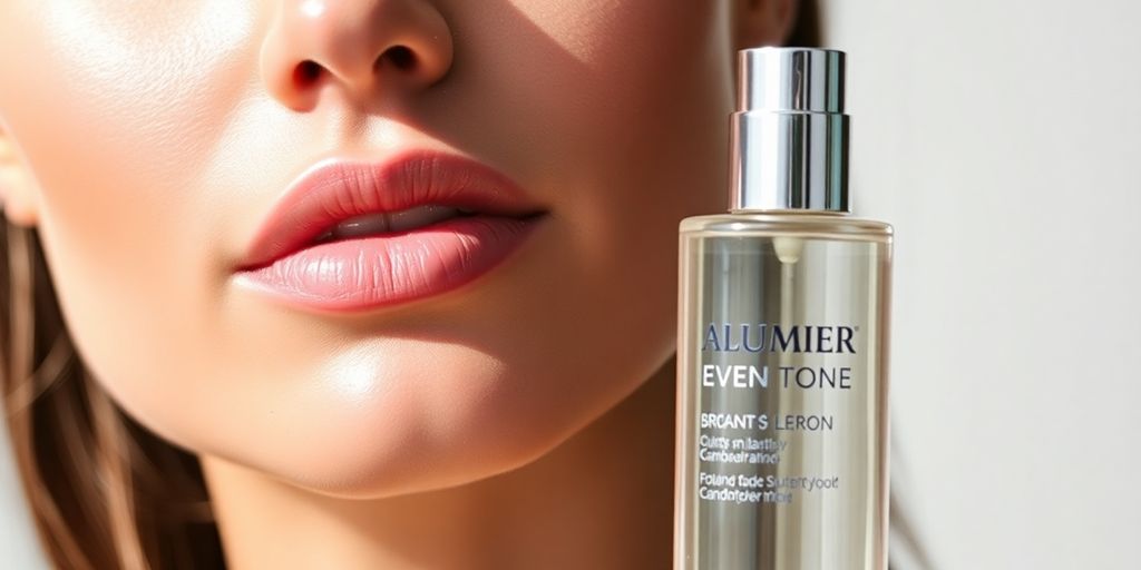 Glowing skin with Alumier Even Tone product.