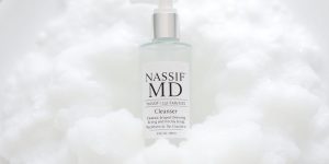 Nassif MD Cleanser bottle with bubbles