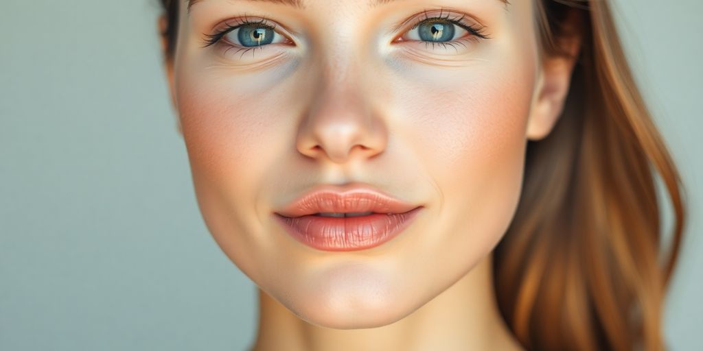 Bright, glowing skin. Healthy natural complexion.