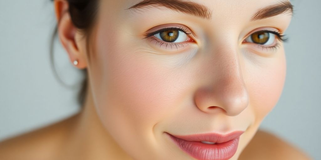 Woman with clear, even-toned skin smiling.