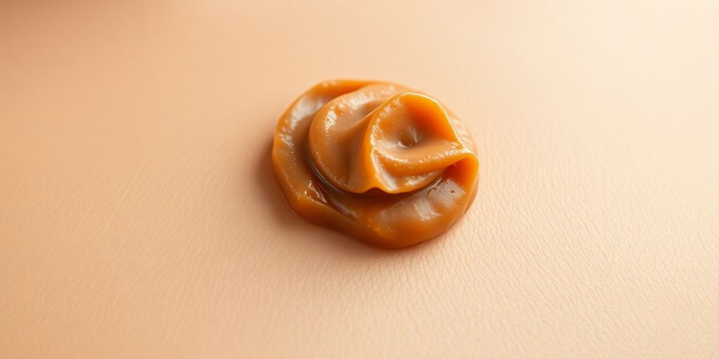 Smooth skin with cocoa butter texture.