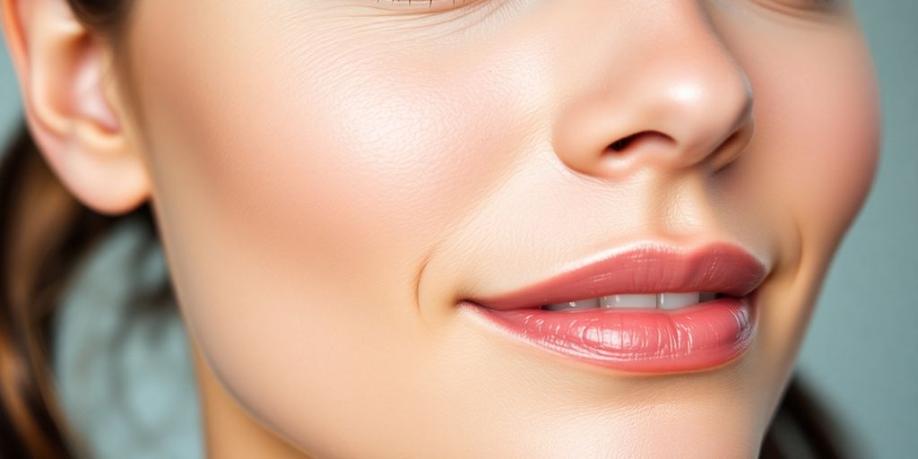 Woman with glowing, even-toned skin.