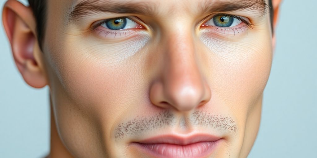 Man with clear, even-toned skin.