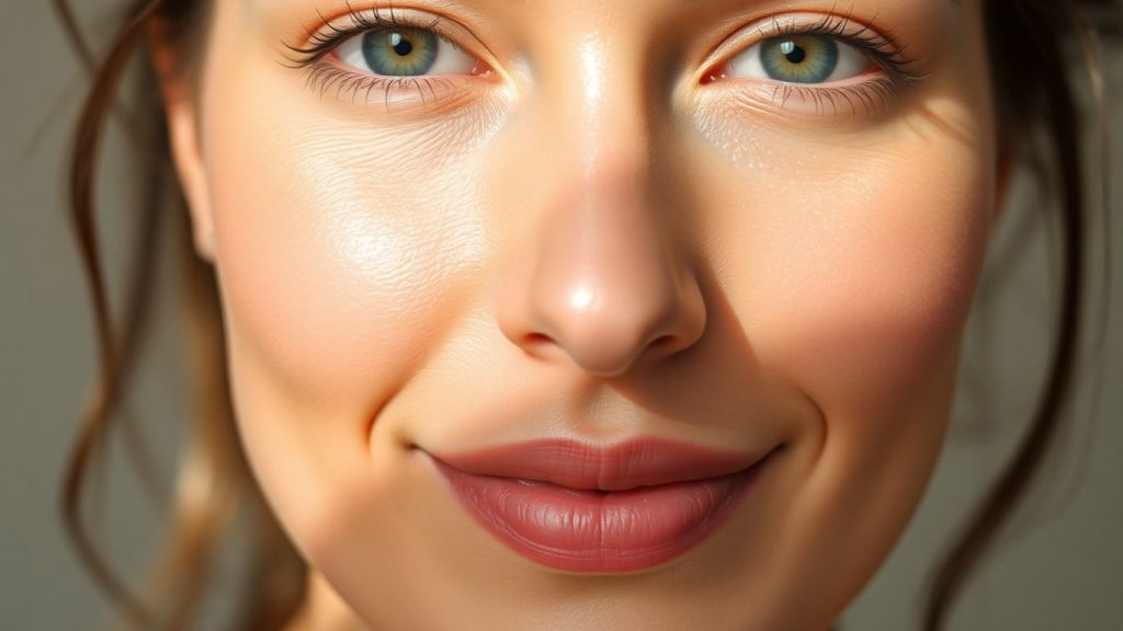 Woman with radiant, even-toned skin