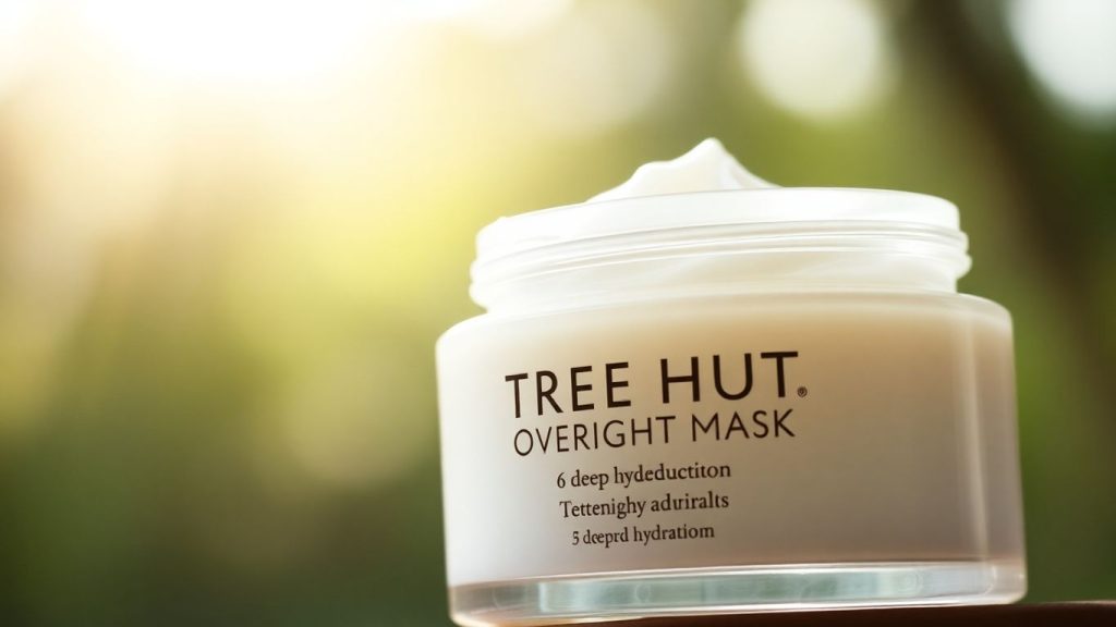 Tree Hut Overnight Mask jar with creamy texture